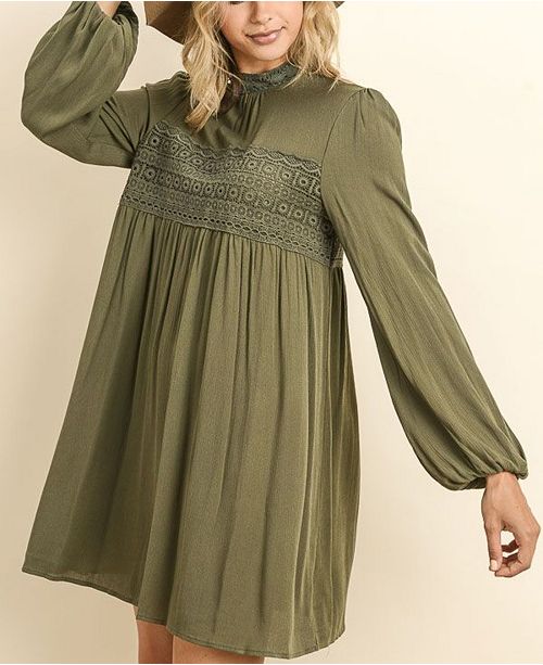 Ociimi Long Sleeve Bust Detail Pleated Shirt Dress Reviews