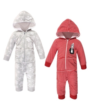 Hudson Baby Baby Boy and Girl Fleece Jumpsuits 2 Pack