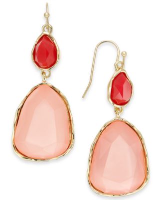 Style & Co Stone Double Drop Earrings, Created for Macy's - Macy's