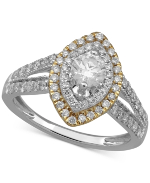 image of Diamond Marquise Double Halo Ring (1 ct. t.w.) in 14k Gold & White Gold