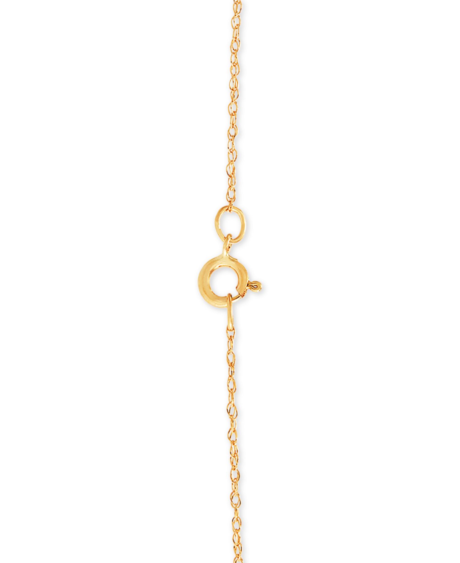 Jade (19mm) & Diamond Accent Heart 18" Pendant Necklace in 10k Gold