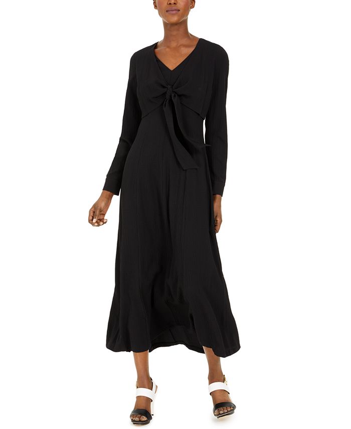TIE FRONT MAXI WITH CENTRE FRONT SPLIT RAVIN RAVEN