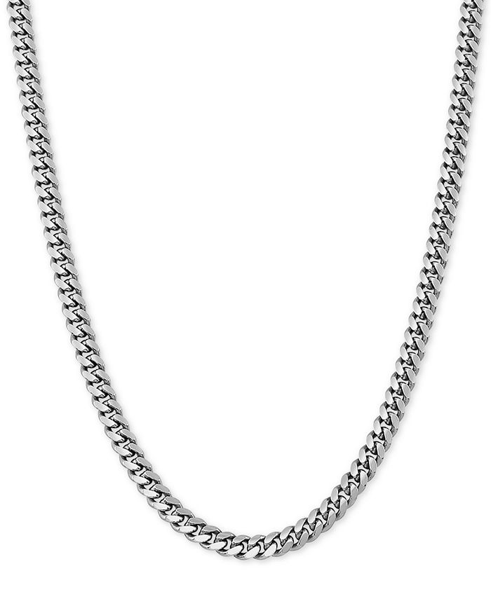 Giani Bernini Cuban Link 22" Chain Necklace in Sterling Silver or 18k Gold-Plated Over Sterling Silver
