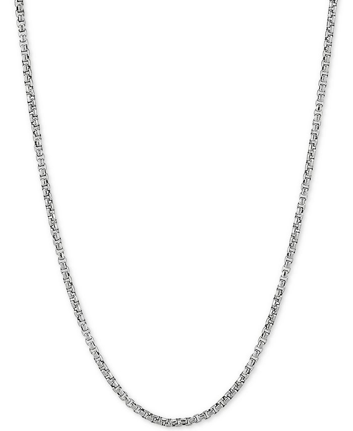 Giani Bernini Rounded Box Link 20" Chain Necklace in Sterling Silver or
