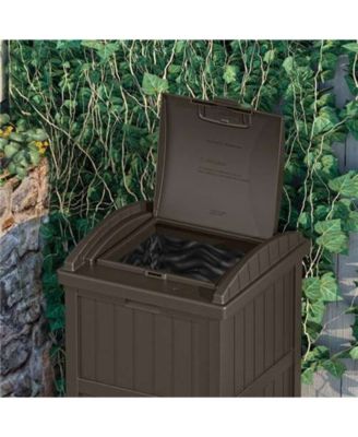 Trash Hideaway Outdoor Patio 33 Gallon Garbage Waste Trash Can Bin