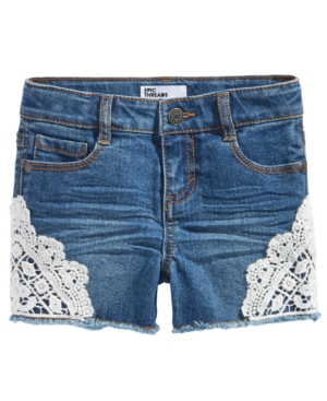 Little Girls Lace Detail Denim Short