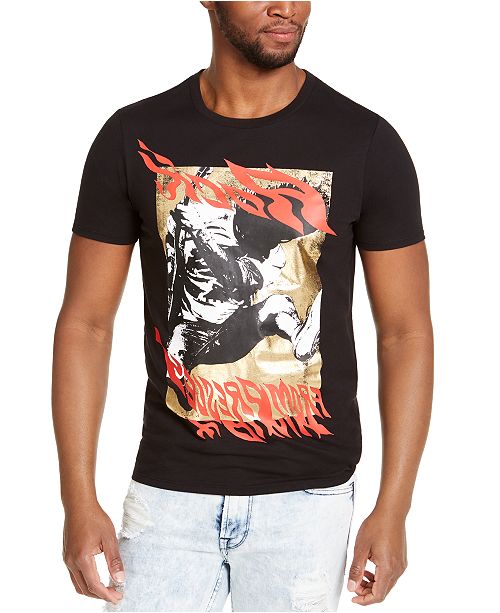 Guess Men S Rock N Roll Flame Graphic T Shirt Reviews T Shirts