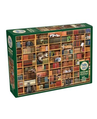 Cobble Hill: The Cat Library 1000 Piece Jigsaw Puzzle