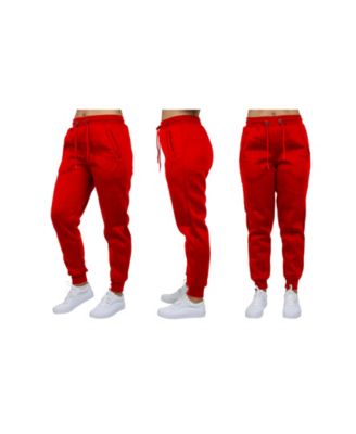 red jogger sweatpants