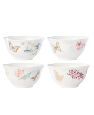 Butterfly Meadow Gold - 20th Anniversary Rice Bowl Set/4 Assorted