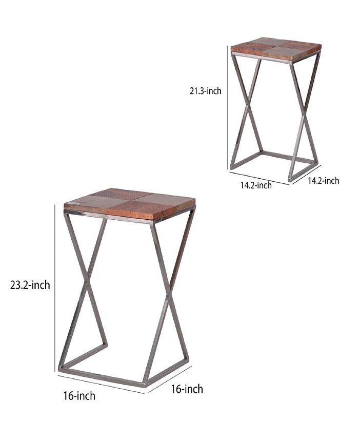 Benzara Courtly Elegant Set of 2 Side Tables Macy's