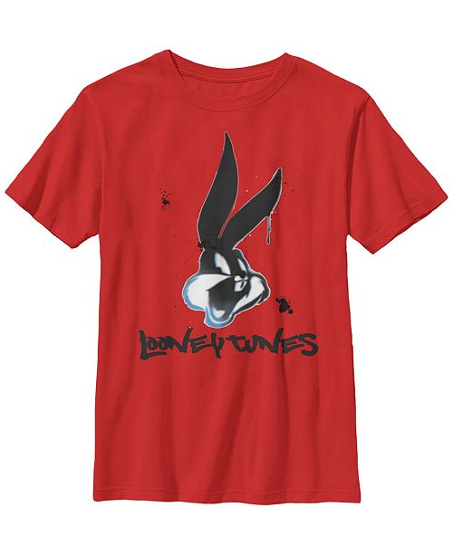 Fifth Sun Looney Toons Little And Big Boys Bugs Bunny Dripping Paint Logo Short Sleeve T Shirts Reviews Shirts Tops Kids Macy S