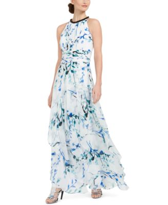 calvin klein blue floral dress