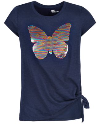 Epic Threads - Big Girls Reversible-Sequin Butterfly T-Shirt