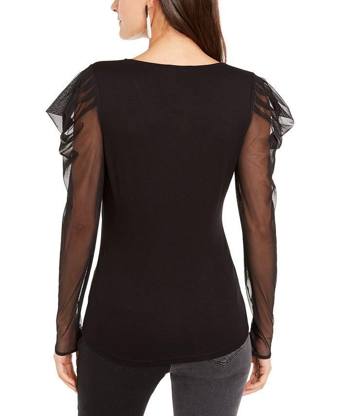 INC International Concepts INC Illusion-Sleeve Top, Created for Macy's ...