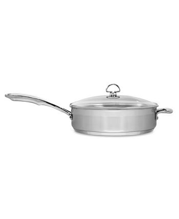 Chantal - Induction 21 Steel Cookware 5Qt. Saute Skillet With Glass Lid