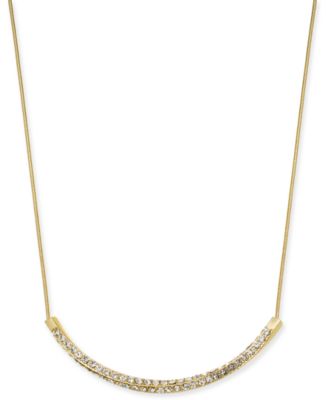 Charter Club - Pav&eacute; Twist Bar Collar Necklace, 17" + 2" extender