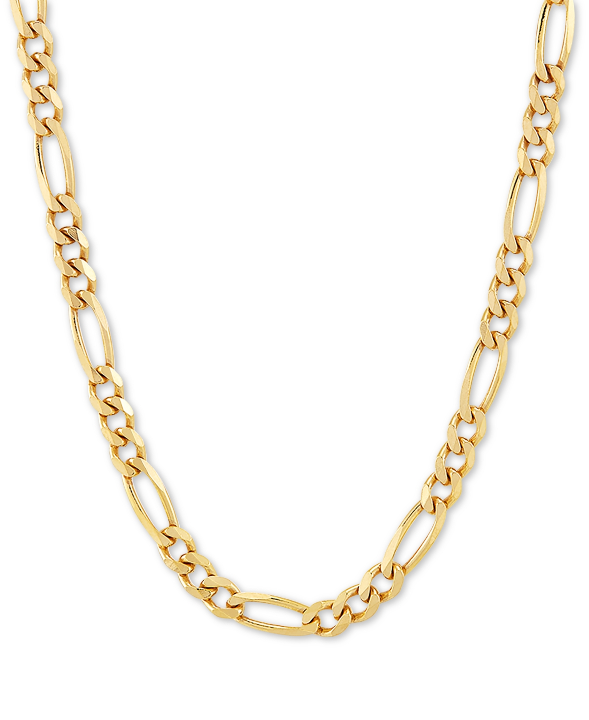 Shop Giani Bernini Figaro Link Chain 18" Necklace (4-1/3mm) In 18k Gold-plated Sterling Silver In Gold Over Silver
