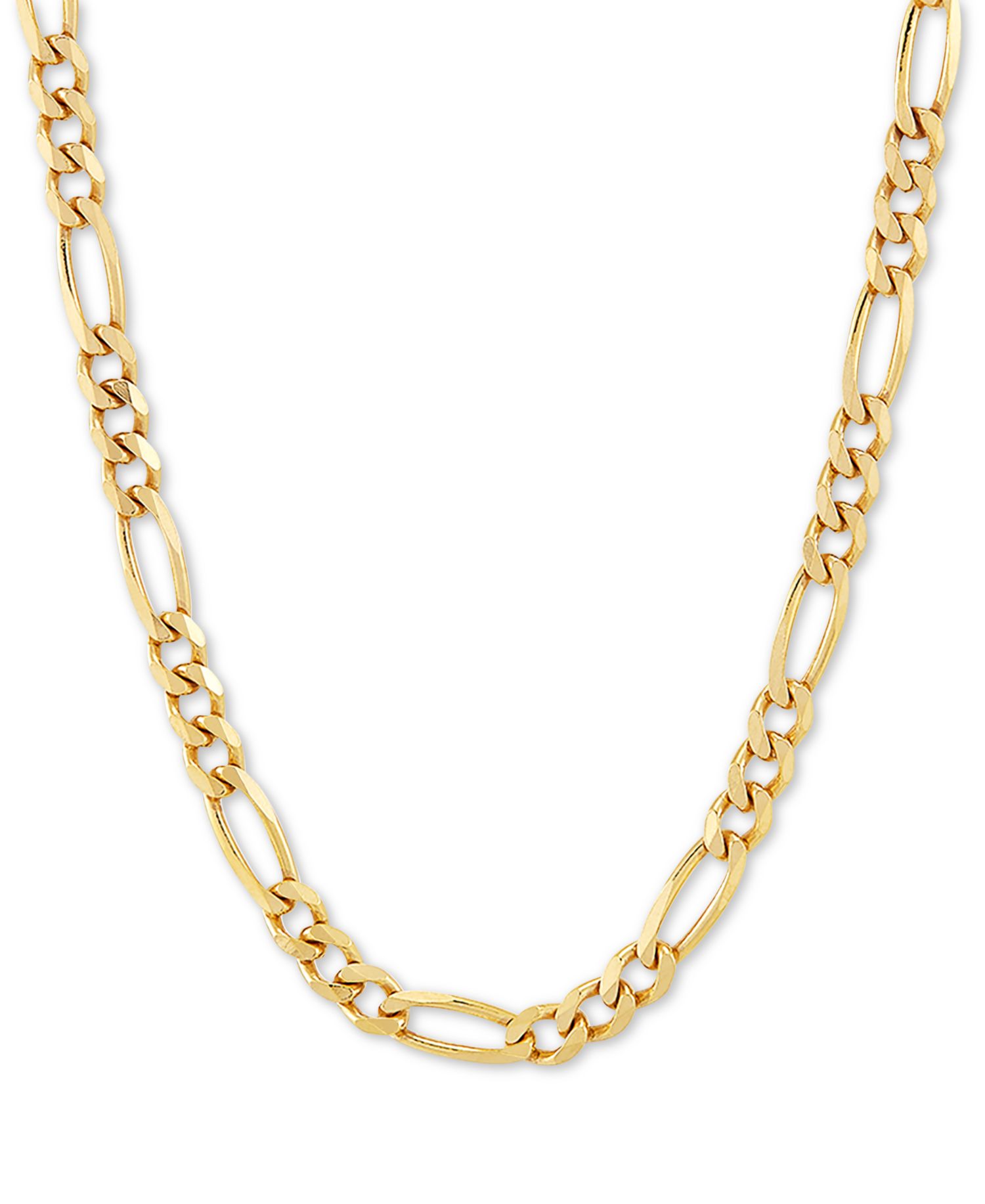 Figaro Link Chain 18" Necklace (4-1/3mm) in 18k Gold-Plated Sterling Silver