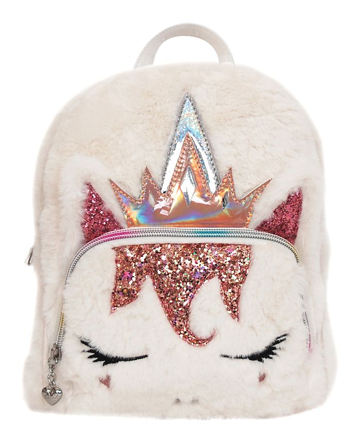 PINK OMG Girls Miss Gwen Faux Fur Mini Backpack
