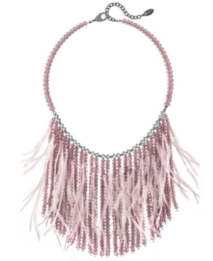 image of Zaxie by Stefanie Taylor Glam Grandeur Feather Fringe Necklace