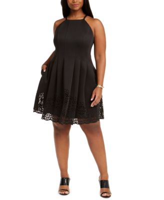 vince camuto black dress macys