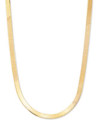 Herringbone Link 20" Chain Necklace (4.5mm) in 18k Gold-Plated Sterling Silver