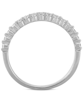 Diamond Split Shank Band (1/4 ct. t.w.) in 14k White Gold