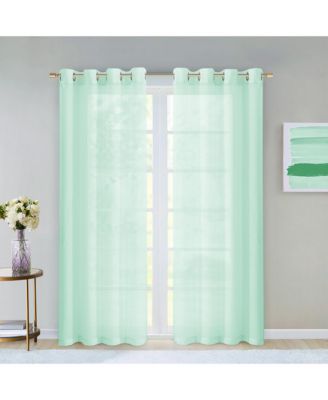 Malibu Linen Look Sheer Grommet Window Panel