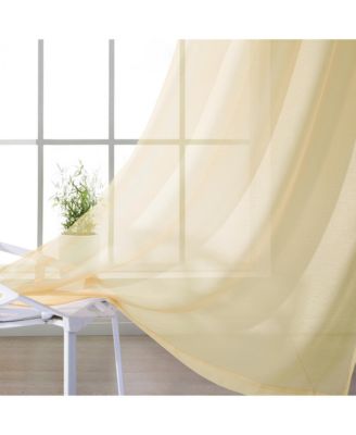 Malibu Linen Look Sheer Grommet Window Panel, 110" x 84"