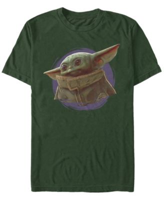 Fifth Sun - Men's Star Wars The Mandalorian The Child Circle Portrait Short Sleeve T-Shirt