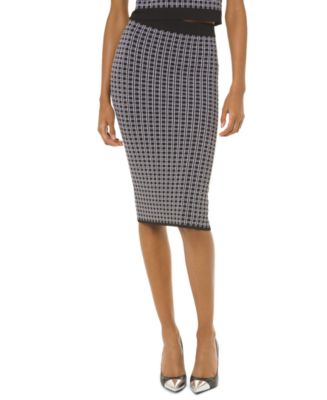 Michael Kors Printed Pencil Skirt - Macy's