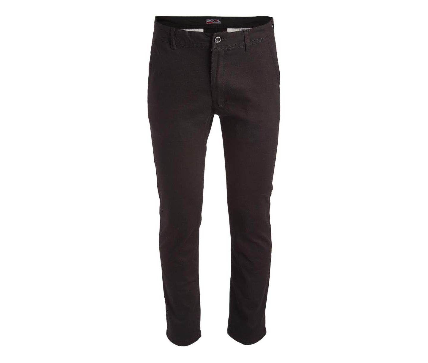 Мужские брюки Galaxy By Harvic Slim Fit Cotton Stretch Chino, цвет: Чёрный — фото 1