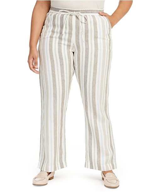 Charter Club Plus Size Linen Pants Created For Macy S Reviews