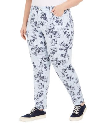 Charter Club Plus Size Bristol Printed Skinny&nbsp;Ankl...