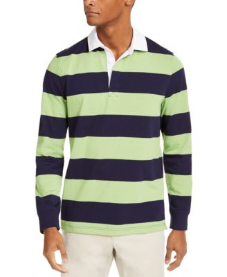 Club Room Men's Two-Tone Striped Long Sleeve&nbsp;Rugby...