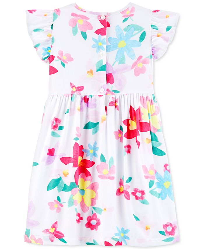 Carter's Toddler Girls Floral-Print Flutter Dress & Reviews - Dresses ...
