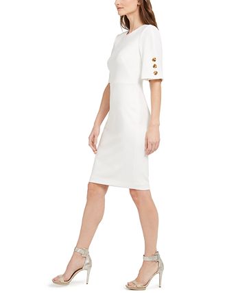 Calvin Klein Button Sleeve Sheath Dress Macy s
