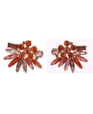 image of Christian Siriano New York Gold Tone Cluster Button Earrings