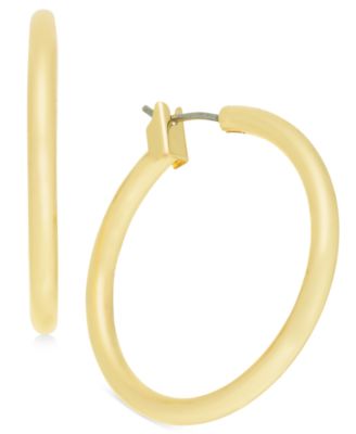 Charter Club - Medium Tubular Hoop Earrings, 1.17"