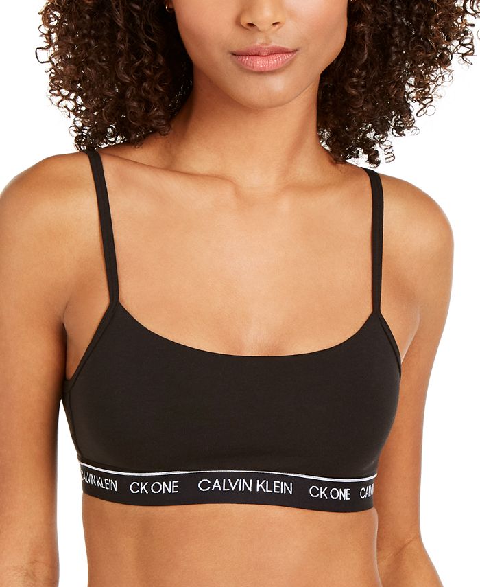 Calvin Klein CK One Cotton Unlined Bralette Black QF5727 - Free Shipping at  Largo Drive