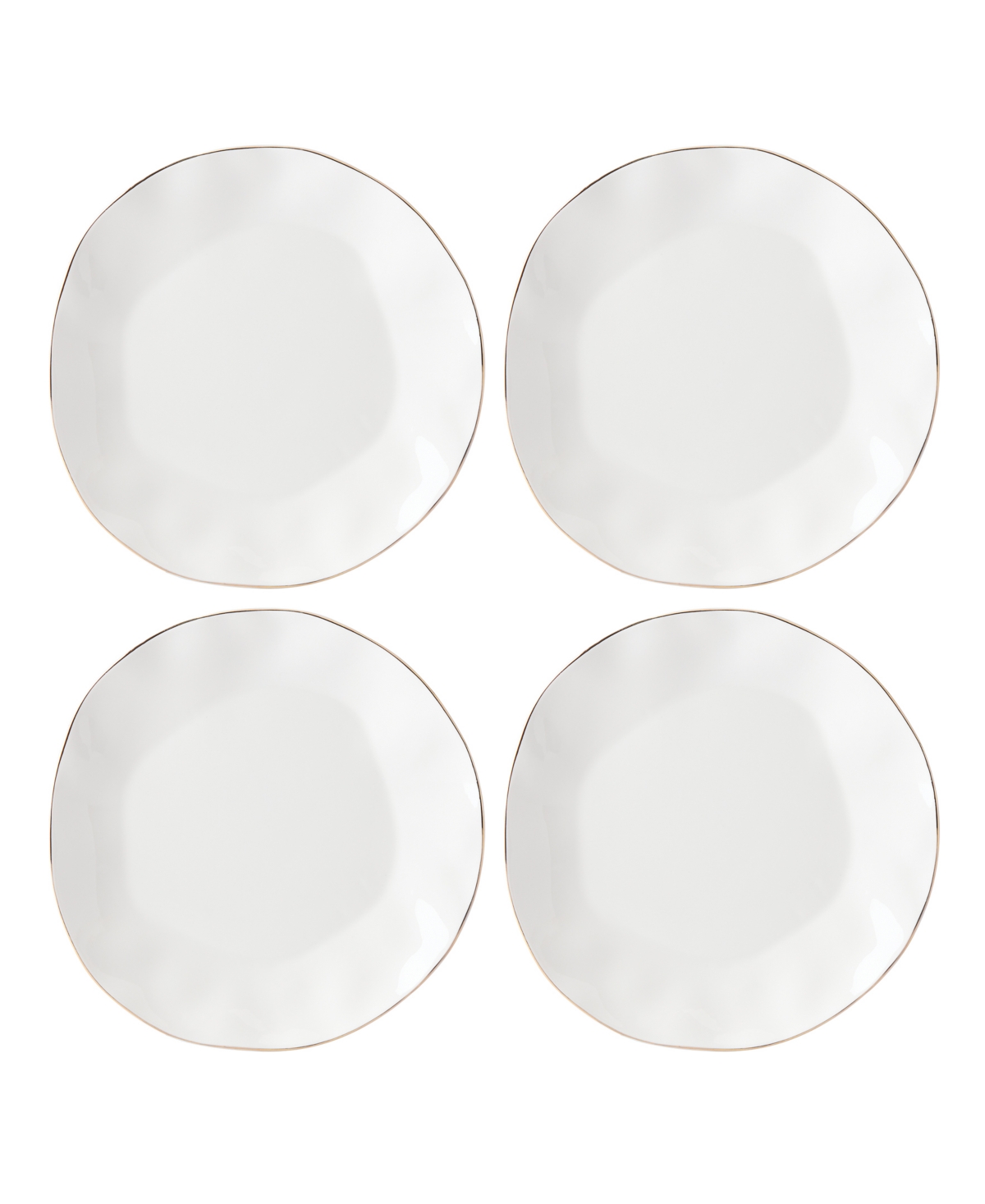 Blue Bay Dinner Plate Set/4 White - White