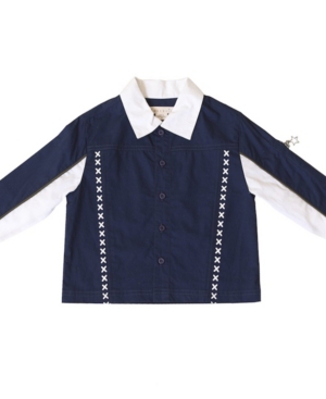 image of Toddler and Little Boys Color Blocked Button Up Shirt