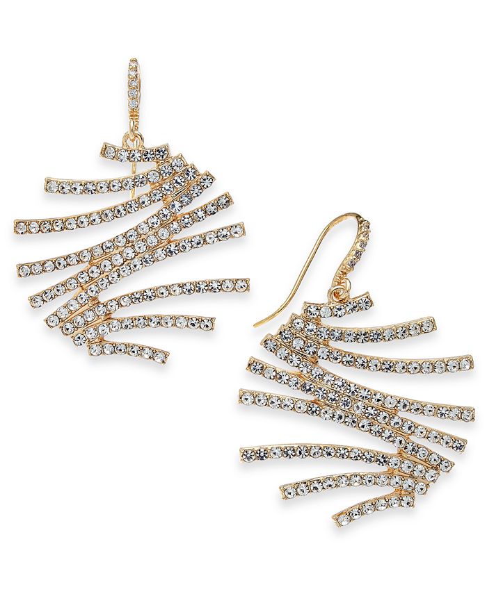 INC International Concepts INC Crystal ZigZag Drop Earrings, Created