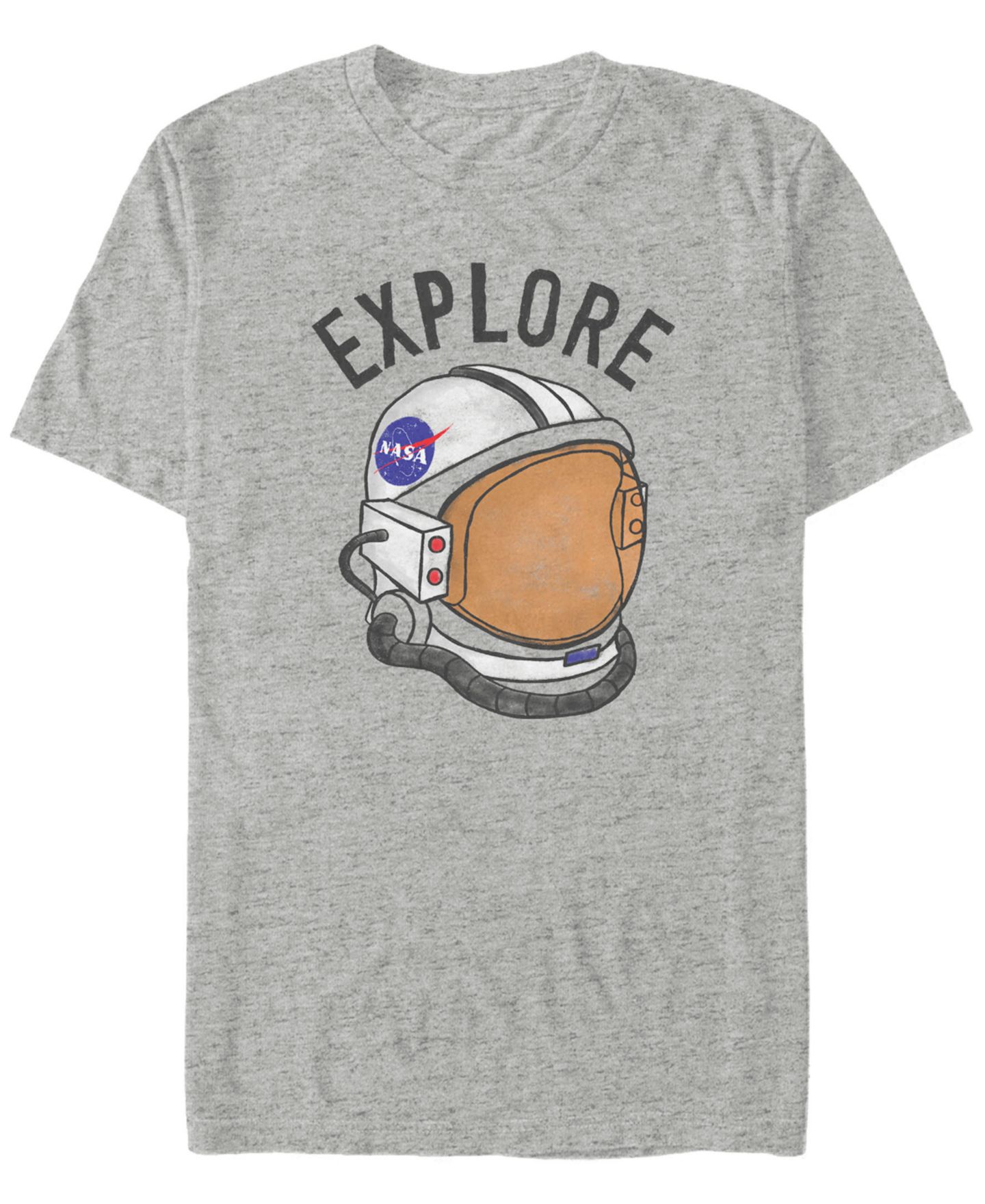 Мужская рубашка Fifth Sun NASA Explore Retro Helmet Logo Short Sleeve T, цвет: Меланжевый — фото 1