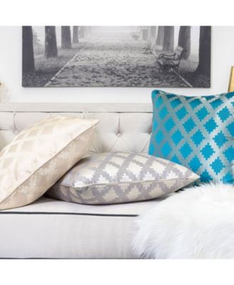 Ellie Satin Jacquard Decorative Pillow, 20" x 20"