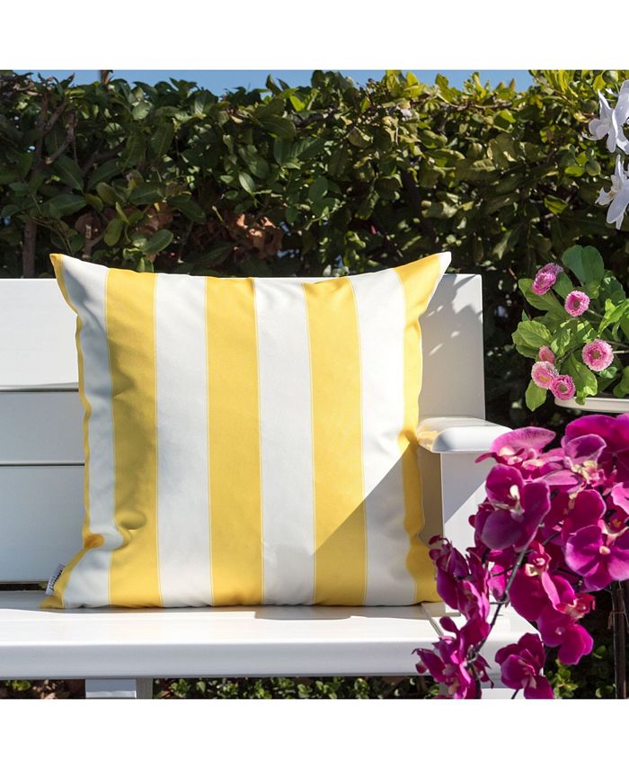 Homey Cozy Olivia Stripe Outdoor Pillow Set of 2 & Reviews Decorative & Throw Pillows Bed