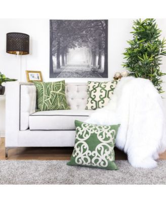 Shierly Applique Embroidery Decorative Pillow, 20" x 20"