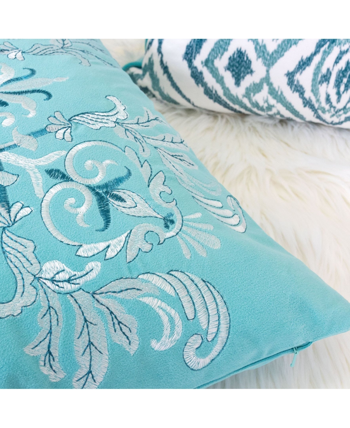 Homey Cozy Floral Elegant Square Decorative Throw Pillow
