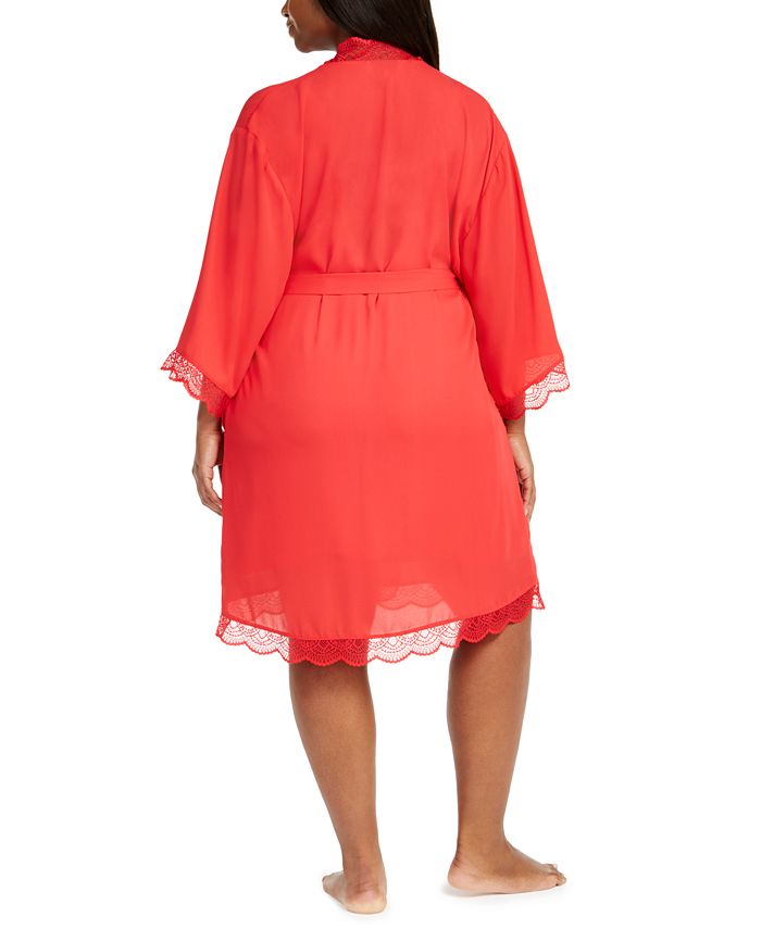 plus size chiffon robe